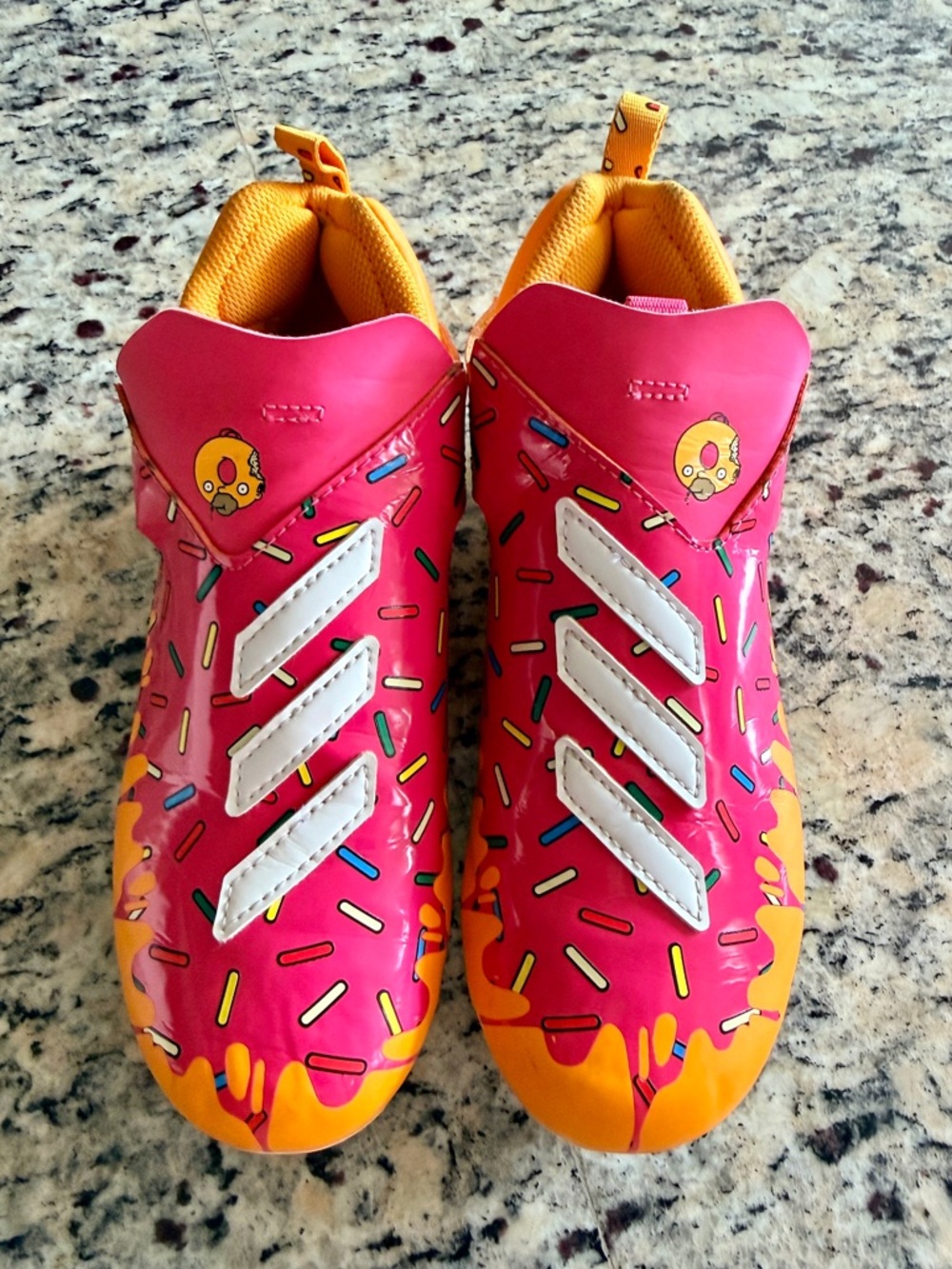 The Simpsons x Adidas Freak Spark J “Donut” Cleats Size 1 - Picture 4 of 13